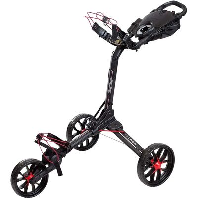 BagBoy Nitron 3 Wiel Push Golf Trolley - Automatisch Open - Zwart/Rood BagBoy Nitron 3 Wiel Push Golf Trolley - Automatisch Open - Zwart/Rood