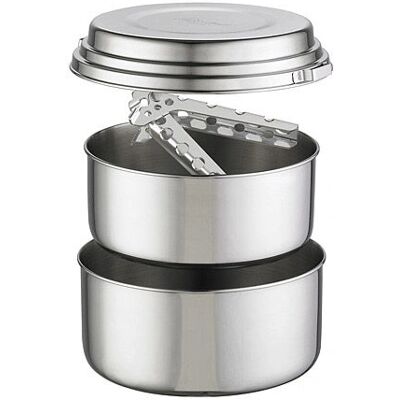 Ensemble de 2 Casseroles Alpine MSR - Acier Inoxydable Résistant - Pour 2 Personnes - Publicité Ensemble de 2 Casseroles Alpine MSR - Acier Inoxydable Résistant - Pour 2 Personnes - Publicité