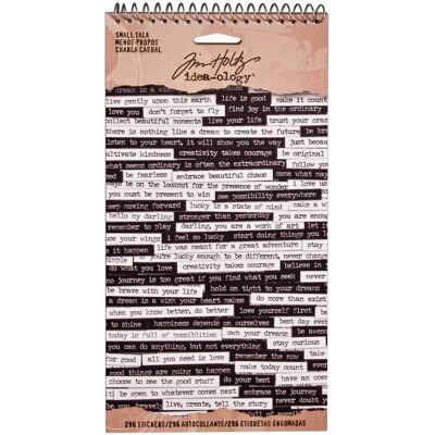Livre d'autocollants Small Talk de Tim Holtz - Accessoire pour bricolage - Publicité Livre d'autocollants Small Talk de Tim Holtz - Accessoire pour bricolage - Publicité