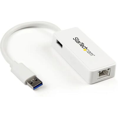 StarTech.com USB31000SPTW Adattatore Ethernet Gigabit e Pass-Through USB Bianco - Scheda di rete StarTech.com USB31000SPTW Adattatore Ethernet Gigabit e Pass-Through USB Bianco - Scheda di rete