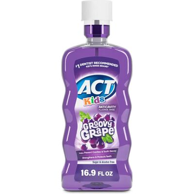 Act Kids Anticavity Fluoride Mouthwash Groovy Grape - 16.9 Oz Act Kids Anticavity Fluoride Mouthwash Groovy Grape - 16.9 Oz