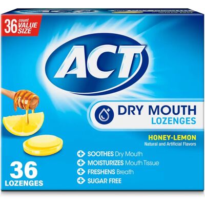 Act Dry Mouth Lozenges Honey-Lemon 36 Count - Lozenges Act Dry Mouth Lozenges Honey-Lemon 36 Count - Lozenges