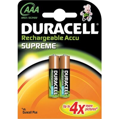 Duracell - HR03 AAA- DC2400 - AAA - 1000mAh - Batterie - Publicité Duracell - HR03 AAA- DC2400 - AAA - 1000mAh - Batterie - Publicité