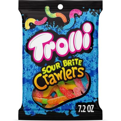 Trolli Sour Brite Crawlers Gummy Worms - 7.2 Oz - Publicité Trolli Sour Brite Crawlers Gummy Worms - 7.2 Oz - Publicité