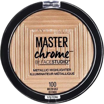 Highlighter Master Chrome Molten Gold de Maybelline - Publicité Highlighter Master Chrome Molten Gold de Maybelline - Publicité