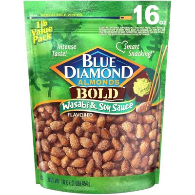 The Helper Bees Almonds - Roasted with Bold Wasabi & Soy - 454g The Helper Bees Almonds - Roasted with Bold Wasabi & Soy - 454g
