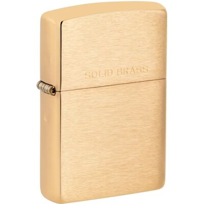 Zippo Gebürstetes Massives Messing Winddichtes Feuerzeug - Standard Zippo Gebürstetes Massives Messing Winddichtes Feuerzeug - Standard