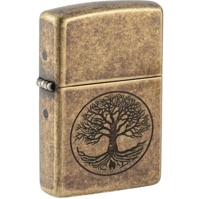 Zippo Antiker Messingbaum des Lebens Feuerzeug - Antik Messing Zippo Antiker Messingbaum des Lebens Feuerzeug - Antik Messing