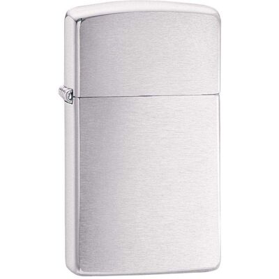 Isqueiro Zippo 1600 SLIM Cromado Escovado à Prova de Vento Isqueiro Zippo 1600 SLIM Cromado Escovado à Prova de Vento