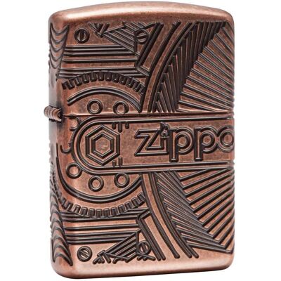 Zippo Armor Antik Kupfer Winddichte Nachfüllbrenner - Feuerzeug Zippo Armor Antik Kupfer Winddichte Nachfüllbrenner - Feuerzeug