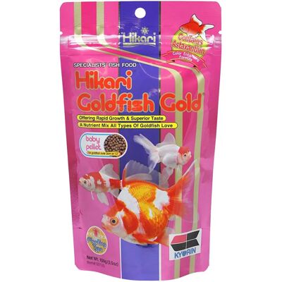 Hikari Goldfish Gold Baby - Nourriture pour poissons - 100g - Publicité Hikari Goldfish Gold Baby - Nourriture pour poissons - 100g - Publicité