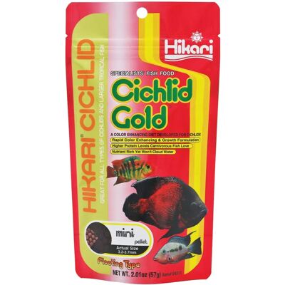 HIKARI Cichlid Gold Mini 57g - Visvoer HIKARI Cichlid Gold Mini 57g - Visvoer
