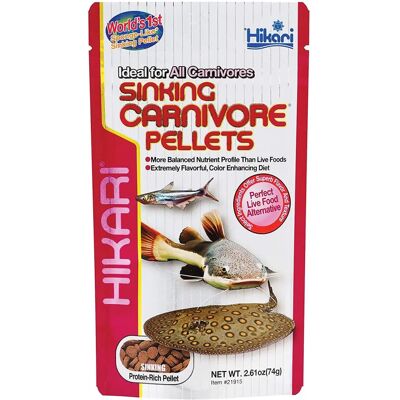 Hikari Sinking Carnivore Pellets - Fish Food - 74g Hikari Sinking Carnivore Pellets - Fish Food - 74g