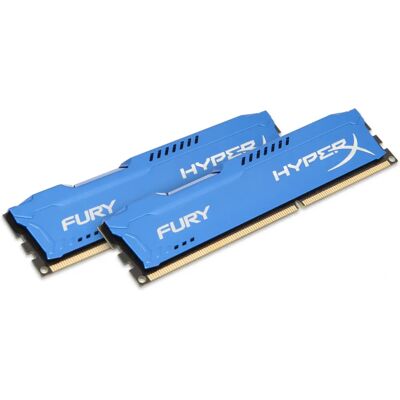 HyperX FURY Blauw 8GB 1600MHz DDR3 Geheugen - Geheugenmodule HyperX FURY Blauw 8GB 1600MHz DDR3 Geheugen - Geheugenmodule
