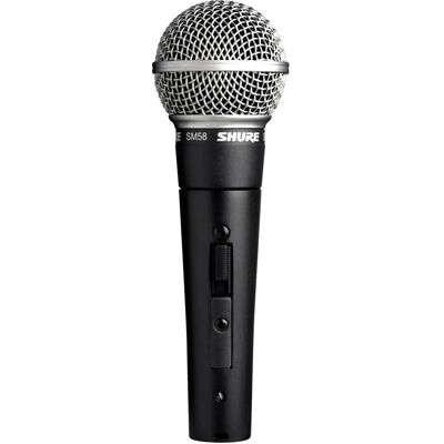 Microphone Shure SM58S - Microphone vocal avec interrupteur marche/arrêt - Publicité Microphone Shure SM58S - Microphone vocal avec interrupteur marche/arrêt - Publicité