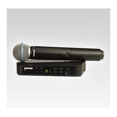 Bezprzewodowy system mikrofonowy Shure z BETA58A - Występ na scenie Bezprzewodowy system mikrofonowy Shure z BETA58A - Występ na scenie