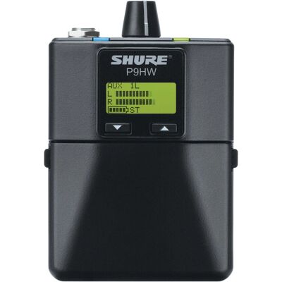 Système microphone sans fil Shure P9HW - Récepteur portable, corps de poche, jusqu’à 40MHz RF - Publicité Système microphone sans fil Shure P9HW - Récepteur portable, corps de poche, jusqu’à 40MHz RF - Publicité