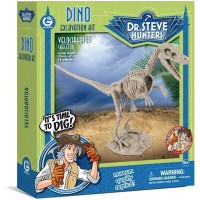 Deqube - Velociraptor Dr Steve Excavation Kit Figure - Marron - Publicité Deqube - Velociraptor Dr Steve Excavation Kit Figure - Marron - Publicité