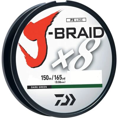 J-BRAIDX8 - Vert foncé - 3,6 kg - Fil de pêche - Publicité J-BRAIDX8 - Vert foncé - 3,6 kg - Fil de pêche - Publicité
