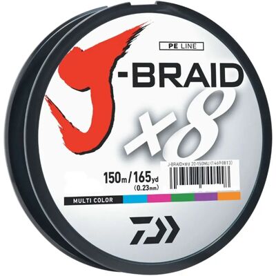 Daiwa - JBRAIDX8 - MultiColor - Dia 8lb - Påfyllningsspole Daiwa - JBRAIDX8 - MultiColor - Dia 8lb - Påfyllningsspole