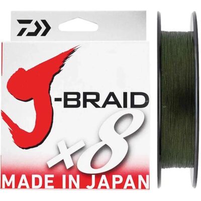 Fil de Pêche Tressé Daiwa J-Braid 8 - Vert Foncé - Publicité Fil de Pêche Tressé Daiwa J-Braid 8 - Vert Foncé - Publicité