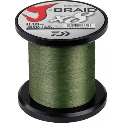 Ligne Tressée Daiwa J-braid 8 1500 M Vert - Ligne de Pêche - Publicité Ligne Tressée Daiwa J-braid 8 1500 M Vert - Ligne de Pêche - Publicité