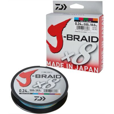 Línea trenzada multicolor Daiwa 300 m - Línea de pesca resistente Línea trenzada multicolor Daiwa 300 m - Línea de pesca resistente