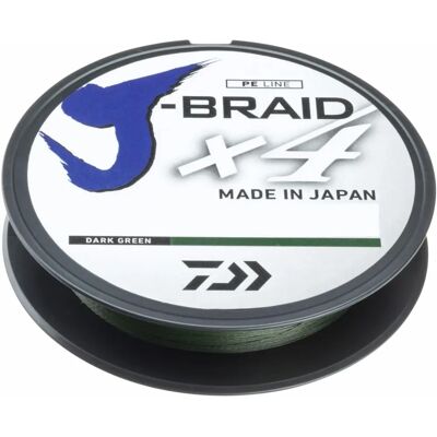 Daiwa J-Braid X4 - 135m Vert Foncé - Fil de Pêche - Publicité Daiwa J-Braid X4 - 135m Vert Foncé - Fil de Pêche - Publicité