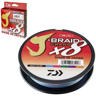 Línea de Pesca Trenzada Daiwa J-Braid Grand X8 - Multicolor Línea de Pesca Trenzada Daiwa J-Braid Grand X8 - Multicolor