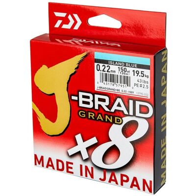Ligne Tressée Daiwa J-braid Grand X8 - Ligne tressée pour pêche - Publicité Ligne Tressée Daiwa J-braid Grand X8 - Ligne tressée pour pêche - Publicité