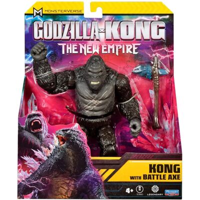 Playmates Godzilla x Kong: Het Nieuwe Koninkrijk - Kong met Strijdbijl 15 cm Playmates Godzilla x Kong: Het Nieuwe Koninkrijk - Kong met Strijdbijl 15 cm