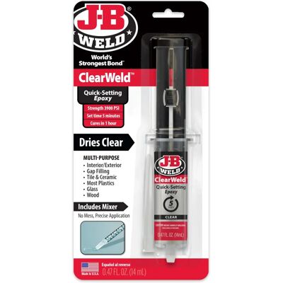 JB Weld J-b Weld Clearweld Rychle Tužící Epoxid - Vysoká Pevnost, Více Povrchů JB Weld J-b Weld Clearweld Rychle Tužící Epoxid - Vysoká Pevnost, Více Povrchů