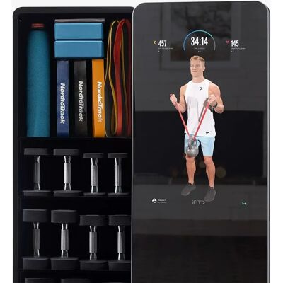 Miroir d'entraînement intelligent NordicTrack Vault - Fitness réfléchissante & accessoires - Publicité Miroir d'entraînement intelligent NordicTrack Vault - Fitness réfléchissante & accessoires - Publicité