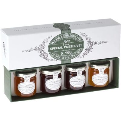 Set de 4 Mermeladas Wilkin & Sons - Sabores Frutales y con Alcohol Set de 4 Mermeladas Wilkin & Sons - Sabores Frutales y con Alcohol