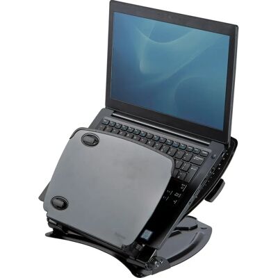 Fellowes Bærbar Stander - Justerbar metalunderstøttelse - Sort Fellowes Bærbar Stander - Justerbar metalunderstøttelse - Sort
