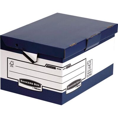 Fellowes 0048901 Boîte de rangement - Durable, Recyclée, Bleu & Blanc - Publicité Fellowes 0048901 Boîte de rangement - Durable, Recyclée, Bleu & Blanc - Publicité