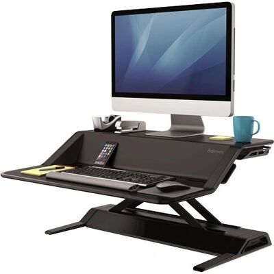 Fellowes Lotus Sit-Stand Workstation - Adjustable Height, Dual Surfaces Fellowes Lotus Sit-Stand Workstation - Adjustable Height, Dual Surfaces