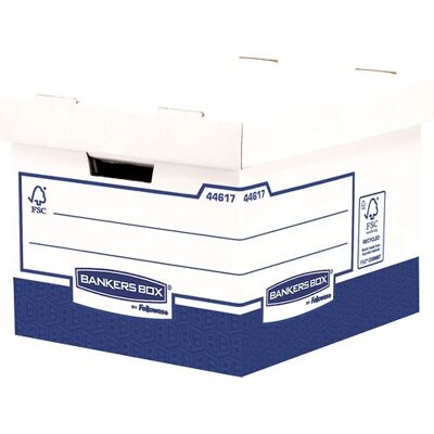 Fellowes 4461701 Storage Box - Blue & White - Rectangular, 33x38x28.5cm Fellowes 4461701 Storage Box - Blue & White - Rectangular, 33x38x28.5cm