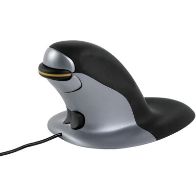 Fellowes Penguin 9894801 Mus - 1200 DPI - Ergonomisk - Kablet - Sort/Sølv Fellowes Penguin 9894801 Mus - 1200 DPI - Ergonomisk - Kablet - Sort/Sølv