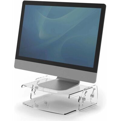 Fellowes 9731101 Organisateur de Bureau et Support pour Moniteur - Transparent - Publicité Fellowes 9731101 Organisateur de Bureau et Support pour Moniteur - Transparent - Publicité
