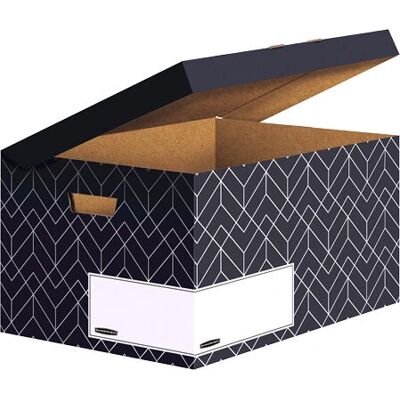 Fellowes 4483601 Storage Box - A4 Files, Stackable, Black Fellowes 4483601 Storage Box - A4 Files, Stackable, Black