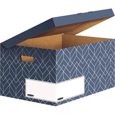 Fellowes 4484101 Boîte de rangement - Archivage - Bleu Fellowes 4484101 Boîte de rangement - Archivage - Bleu