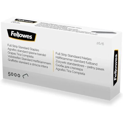 Fellowes 5117501 Förpackning med 5000 Häftstift - 26/6 Fellowes 5117501 Förpackning med 5000 Häftstift - 26/6