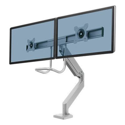 Support double pour moniteurs Fellowes Eppa 9909201 - Argent - Publicité Support double pour moniteurs Fellowes Eppa 9909201 - Argent - Publicité