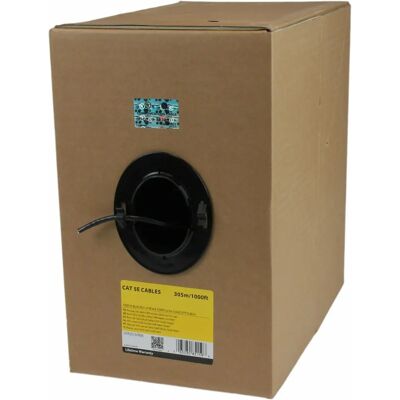 Cable de Red StarTech.com 304,8 m Cat5e U/UTP - Negro Cable de Red StarTech.com 304,8 m Cat5e U/UTP - Negro