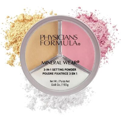Physicians Formula Mineral Wear Poudre Fixatrice 3-en-1 Physicians Formula Mineral Wear Poudre Fixatrice 3-en-1