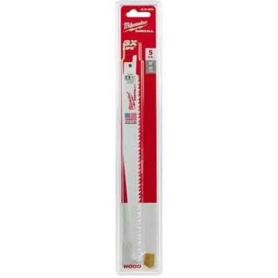 Lame di sega a doppio taglio Milwaukee - 230mm, 6 denti per pollice, Confezione da 5 Lame di sega a doppio taglio Milwaukee - 230mm, 6 denti per pollice, Confezione da 5