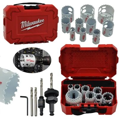 Milwaukee Hole Saw Set - Bi-Metal, 14 Sizes, Heavy Duty Milwaukee Hole Saw Set - Bi-Metal, 14 Sizes, Heavy Duty