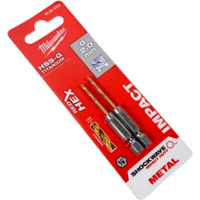 Milwaukee Metallborr - Röd Hex - HSS-G TiN, 2mm Milwaukee Metallborr - Röd Hex - HSS-G TiN, 2mm