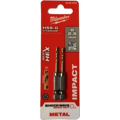 Milwaukee Metallborr - 2,5mm, 62mm Milwaukee Metallborr - 2,5mm, 62mm